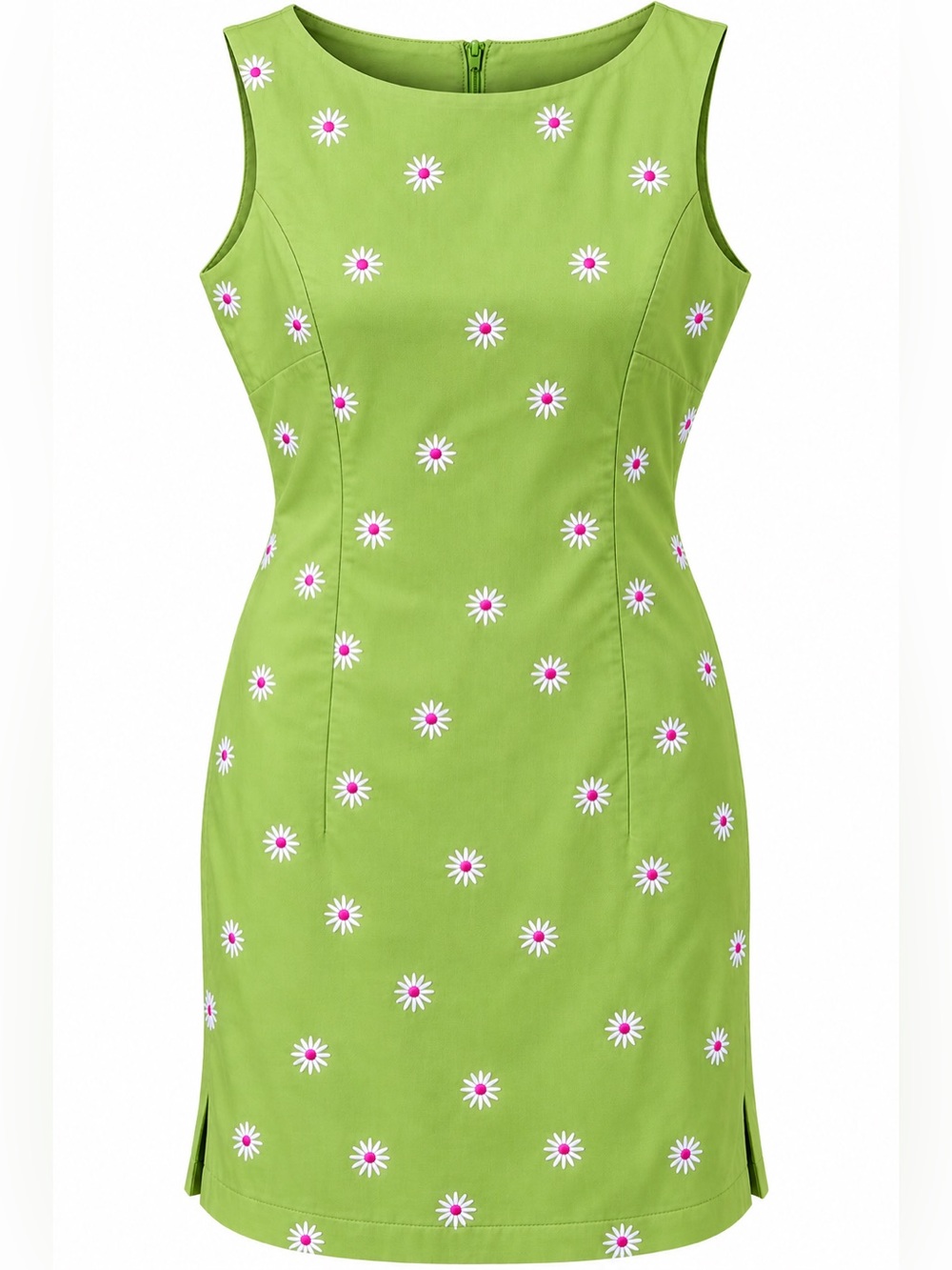 Amanda Smith Lime Green Embroidered Dress.